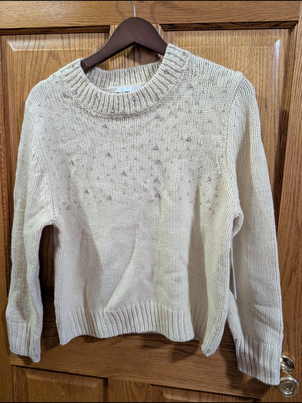 Design History Cream Speckled Crewneck Sweater